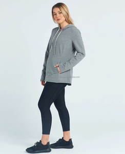 Fabricants de vêtements pour femmes avec logo/couleurs personnalisés, sweats à capuche unisexes vierges en gros, sweats à capuche décontractés en tricot uni pour femmes - Product Image 1