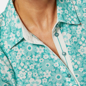 Verano de las mujeres Casual Slim Fit para la camisa Polo Transpirable y Color sólido Impreso Patrón Sublimación Ropa de mujer para la venta - Product Image 4