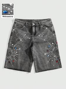 High Street Fashionable <b>Quick</b> <b>Dry</b> Men Jeans <b>Shorts</b> Plus Size Fresh Piece Breathable Cotton Made Men Denim <b>Shorts</b> - Product Image 2