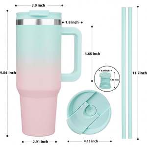 Taza de Acero Inoxidable de Primera Calidad con Aislamiento Térmico, Tapa y Asa, a Prueba de Fugas, para Acampar al Aire Libre - Product Image 3