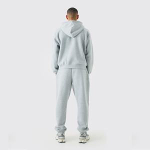 Hombres Cottontech Fleece Zip Hoodie Jogger Sweatsuits Ropa deportiva de dos piezas con logotipo personalizado 100% Algodón Precio al por mayor - Product Image 2