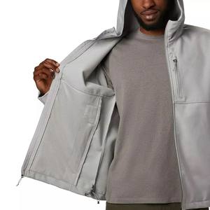 Vestes Softshell pour hommes de haute qualité pour le printemps en plein air personnalisé imperméable respirant coupe-vent col montant toile en gros - Product Image 6