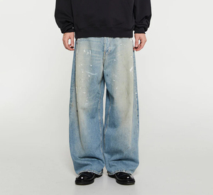 Pantalones vaqueros americanos para hombre para primavera y verano, pantalones de pierna ancha de pierna recta informales sueltos finos, pantalones vaqueros de calle alta para hombre 2025 - Product Image 1