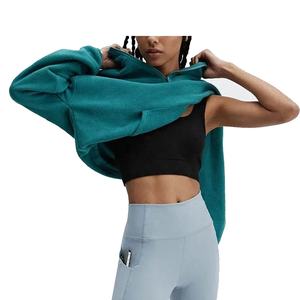 Premium Quality French Terry Pullover Hoodie Cut Sew Wholesale Supplier Streetwear Apparel <b>Half</b> <b>Zip</b> <b>Sweatshirt</b> Embroidered - Product Image 2