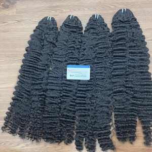 Paquetes de cabello humano vietnamita crudo de trama rizada birmana de Color Natural de superventa sin enredos de caída - Product Image 4