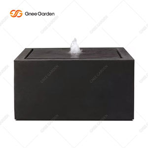 2026 Factory Direct Premium Black Aluminum Rectangle <b>Fountain</b> Plug-in Electric Weather Resistant Water Feature for - Product Image 4