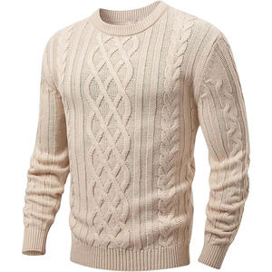 Pull en cachemire respirant à logo personnalisé, design tendance, vente en gros, col rond classique, vêtements pour hommes, logo sur le devant - Product Image 2