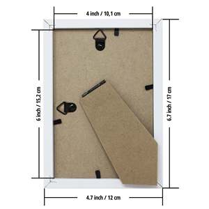 White Pine Wood <b>Picture</b> <b>Frame</b> Set 5 Pieces Various Sizes for Displaying Photos-10x15 cm <b>8x10</b> cm 5x7 cm 4x6 cm - Product Image 4