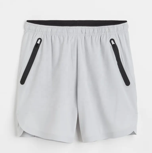 Short de sport en Nylon extensible à 4 voies, fermeture éclair étanche, personnalisé, Logo personnalisé, noir, nouvelle collection 2022 - Product Image 1