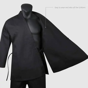 Uniforme de Taekwondo negro de alta calidad para adultos Ropa de entrenamiento y competición de lucha elástica óptima para hombres Ropa de artes marciales - Product Image 5