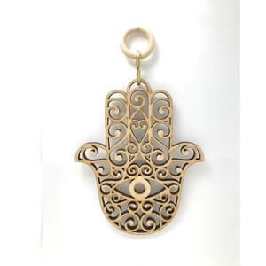 Laiton et fer Hamsa main Sculptures en métal mauvais œil décor de maison et de bureau Design protecteur pour Souvenirs en gros - Product Image 1