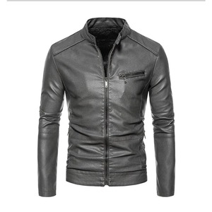 Veste d'hiver décontractée tendance pour hommes nouveauté printemps automne vêtements de moto faits à la main en peau de mouton vêtements en toile de haute qualité pour hommes - Product Image 2