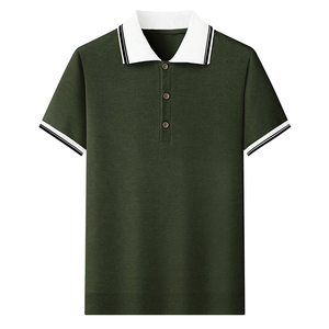 เสื้อกอล์ฟแขนสั้นสำหรับผู้ชายเสื้อโปโลลำลองพิมพ์ลายระบายอากาศฤดูร้อนออกแบบได้ตามต้องการ - Product Image 5