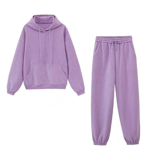 Conjunto de Dos Piezas para Mujer, Top Corto y Pantalones de Felpa de Algodón, Talla Grande, Moda Femenina, Conjunto Liso - Product Image 6