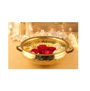 Handcrafted Customizable Metal Urli with <b>Gold</b> Finish Modern Luxury Design for Shiny Home Decor - Product Image 1