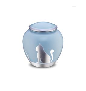 Urnas de cremación de la mejor calidad, precio al por mayor, urnas de cremación para mascotas de metal de alta calidad con tendencia personalizada con diseño de gato - Product Image 1