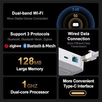 Original para Smart Home Hub 2 con puerto de red cableado, compatible con Bluetooth Mesh, Zigbee 3.0, Wifi 5G, 2.4G Gateway