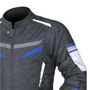 Veste de course moto unisexe en cuir véritable, logo personnalisé, équipement de course d'hiver imprimé en Cordura de haute qualité, fabriqué au Pakistan - Product Image 3