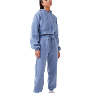 Sudadera con capucha y Top corto personalizado para mujer, sudaderas informales para mujer, Jersey recortado, Sudadera con capucha de gran tamaño para mujer - Product Image 2