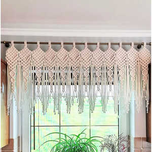 Boho Window <b>Valance</b> Vertical Pattern Hanging Bohemian Style Wall Vase Decor for Living Room <b>Bed</b> for Restaurants for Home Use - Product Image 2