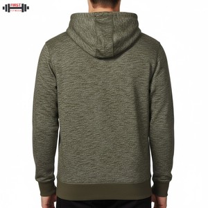 Sudadera con capucha estampada de Invierno en Blanco boxy con capucha recortada de vellón de ajuste regular sólido forrado para hombre de algodón liso de peso pesado de 300gsm personalizada - Product Image 2