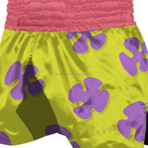 กางเกงมวยไทย MMA ผ้าซาตินคุณภาพสูงสำหรับผู้ชาย เอวยางยืด สไตล์สตรีท ยืดได้ เหมาะสำหรับออกกำลังกาย ขายส่งจากโรงงาน - Product Image 4