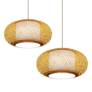 High Specification Custom Shape <b>Bamboo</b> Chandelier Lamp Handmade Eco-Friendly <b>Light</b> Covers Vietnam Manufacturer Indoor Use - Product Image 2