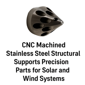 โครงสร้างสแตนเลสกลึง CNC รองรับชิ้นส่วนที่มีความแม่นยำสำหรับระบบพลังงานแสงอาทิตย์และลม - Product Image 2