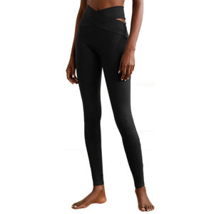 Vente en gros de leggings extensibles 2025 personnalisés en coton et bambou pour le yoga et le fitness - Product Image 2