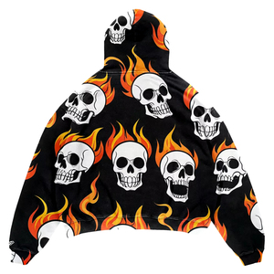 Sweat à capuche court surdimensionné pour hommes de haute qualité 430gsm coton lourd sans fil 100% coton saison d'hiver - Product Image 6