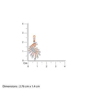 Colgante de diamantes de pavo real de oro rosa Colección de dijes elegantes - Product Image 4