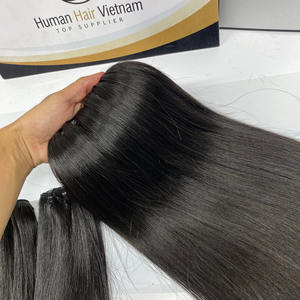 Vietnam Bone Straight Super Double Drawn Raw Hair, Virgin Hair Grade 10A 12A Se puede blanquear el paquete de cabello crudo - Product Image 2