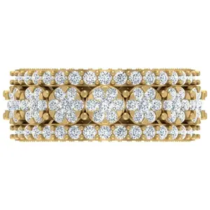 แหวนเพชรคุณภาพสูง VVS Moissanite แหวนเจ้าสาวชุบทอง18K สำหรับงานแต่งงานและงานครบรอบ - Product Image 4