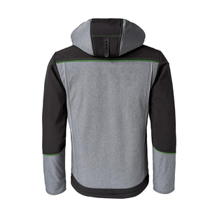 Men's Customizable Eco-Friendly Canvas Front Logo Hooded Softshell <b>Jacket</b> Waterproof Windproof Casual Outdoor - Product Image 2