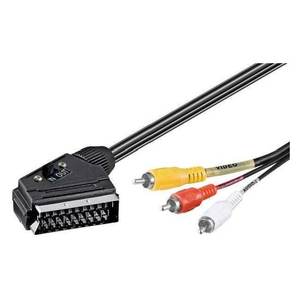 Cable Adaptador de Video ICOC de 2m RCA Entrada y Salida, Cable de Audio y Video 3RGB SCART - Product Image 1