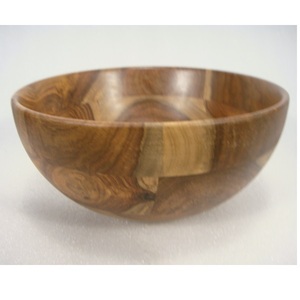 Handmade Black Wooden Salad <b>Bowl</b> for Dinnerware Home Hotel Kitchen Use - Product Image 4