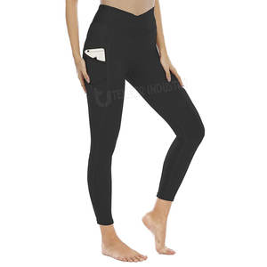 Seamless High-Waisted Yoga <b>Leggings</b> for <b>Ladies</b> Solid Pattern Workout Gym Pants - Product Image 1
