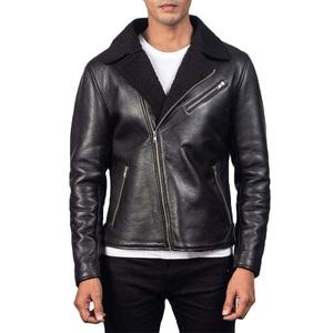 Veste d'hiver sophistiquée en cuir de mouton pour hommes avec un design de mode intemporel et une coupe chaude et confortable pour un usage quotidien - Product Image 1