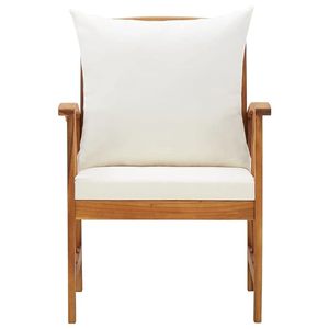 Miranda Modern <b>Rustic</b> Solid Teak Wood Garden <b>Chair</b> Waterproof Cushion Natural Finish for <b>Dining</b> Beach Villa Garden for Outdoor - Product Image 2