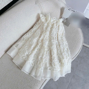 2025 vestido de cuerpo de seda de fiesta informal para mujer patrón sólido gasa Sexy estilo dulce Mini tamaño personalizable precio razonable Natural - Product Image 3