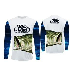 2024 New 3D Fish Pattern Men's Long Sleeve Clothing Men's Outdoor Fishing T-shirt Leisure Fashion Round Neck T-shirt xs-5xl