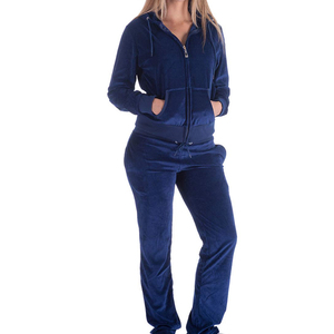 Nouveau style de qualité supérieure survêtement en velours pour femmes pour vêtements de rue ensemble de survêtements en velours pour femmes avec logo personnalisé - Product Image 3