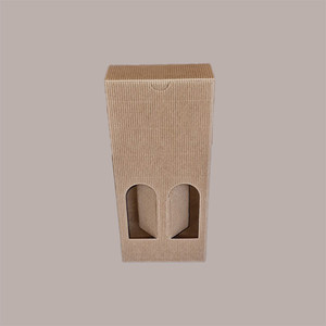 20 pequeñas cajas de embalaje de cartón ondulado marrón de 90x45H215mm para 2 botellas de 250ml caja de aceite - Product Image 3