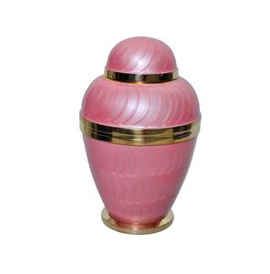 Urne adulte de crémation en laiton avec ange en aluminium de couleur rouge en urne de cendres funéraires de couleur or à vendre - Product Image 4