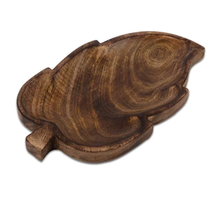 Platos de hojas de madera de acacia natural de buena calidad platos de servicio de restaurante para artesanía natural de tamaño personalizado - Product Image 4