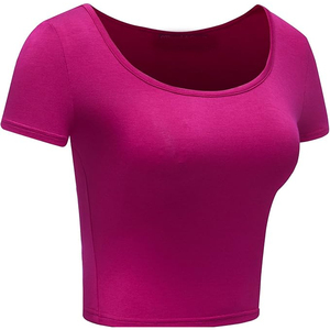 เสื้อยืดผู้หญิงสีพื้น คอกลม ทรงปกติ แห้งเร็ว ผ้าถักเทอร์รี่ แบรนด์ Trackstar OEM รับผลิตตามสั่ง รุ่น TSI-G05-P0250 - Product Image 4