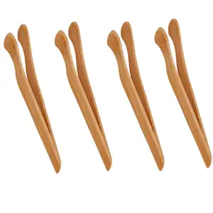 Acacia wood tongs wholesale supplier Cooking Utensils Natural Toast Tong for Cooking Picking up Acacia wood Tongs