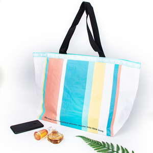 ถุงช้อปปิ้งผ้าไม่ทอพร้อมหูหิ้วสายรัด PP ปรับขนาดและลวดลายได้ ใช้งานได้หลากหลาย - Product Image 1