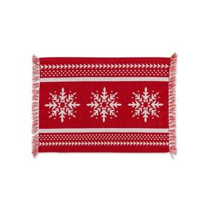 Luxury Custom Linen Square Red Grey <b>Waterproof</b> Disposable Durable Table <b>Mats</b> Wholesale Christmas Reindeer Embroidered Multi-Use - Product Image 2