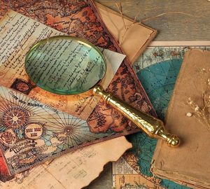 Lupa de mano con mango de latón antiguo con mango de latón dorado para coleccionistas y uso de oficina - Product Image 4